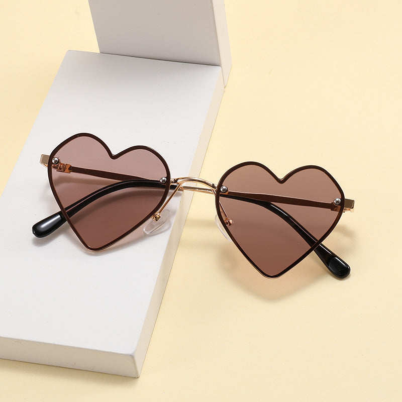 Wholesale PC Personalized Sliced Heart Kids Sunglasses